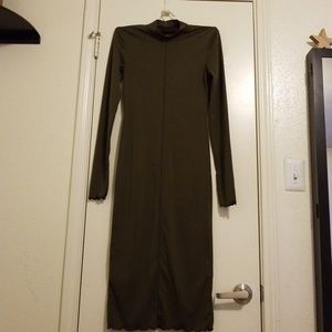 ✔ Vintage H&M Olive Green Long Sleeve Dress